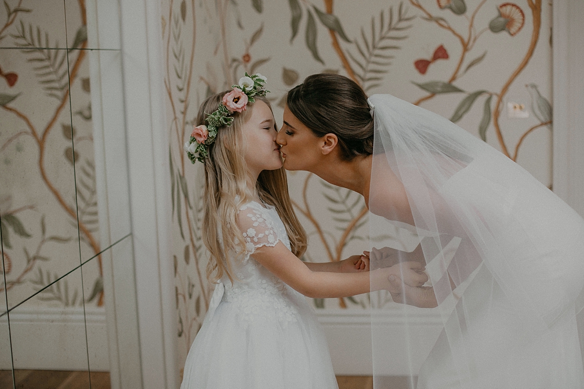 bride flowergirl veil floral headband braxted park wedding essex