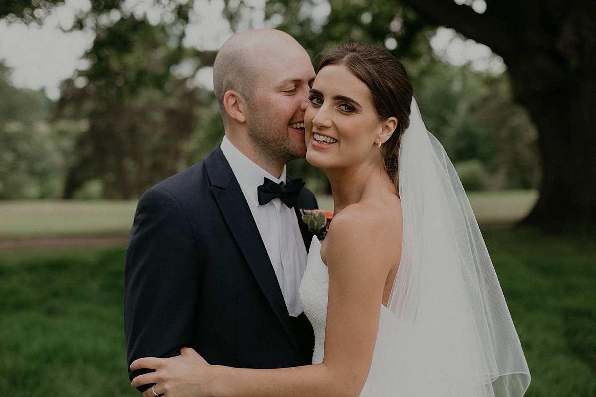 braxted park bride groom couple poses portrait whispering portrait essex wedding photography