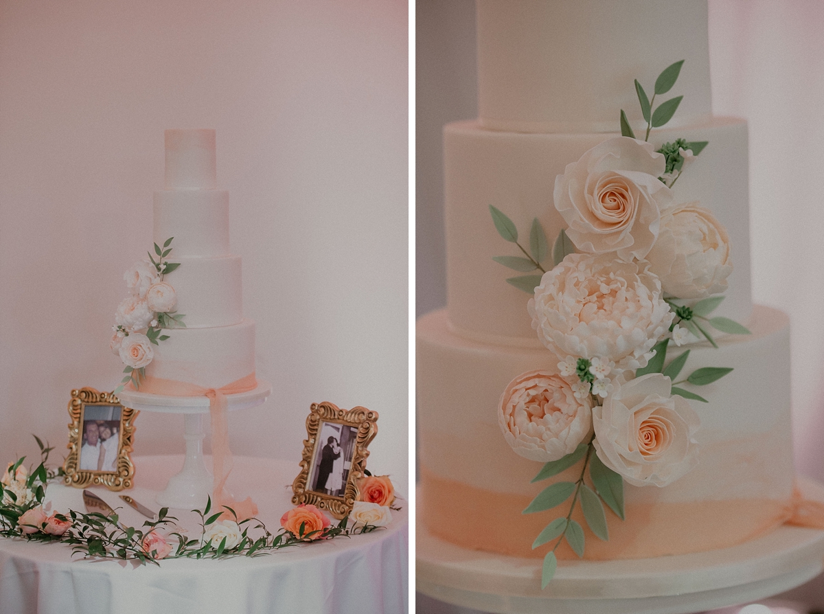 peach cake wedding coral braxted park essex photography