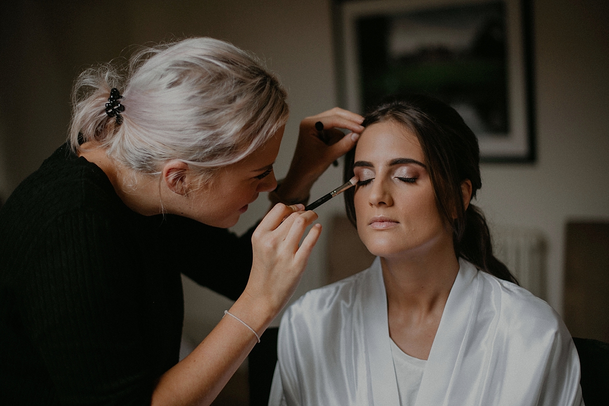 makeup bride braxted park wedding