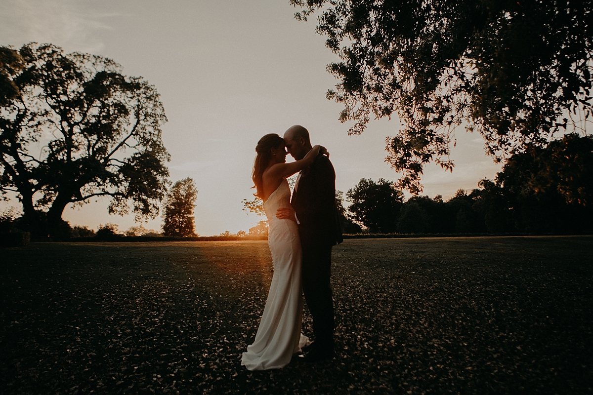 sunset golden hour couple portrait pose bride groom braxted park wedding photography essex