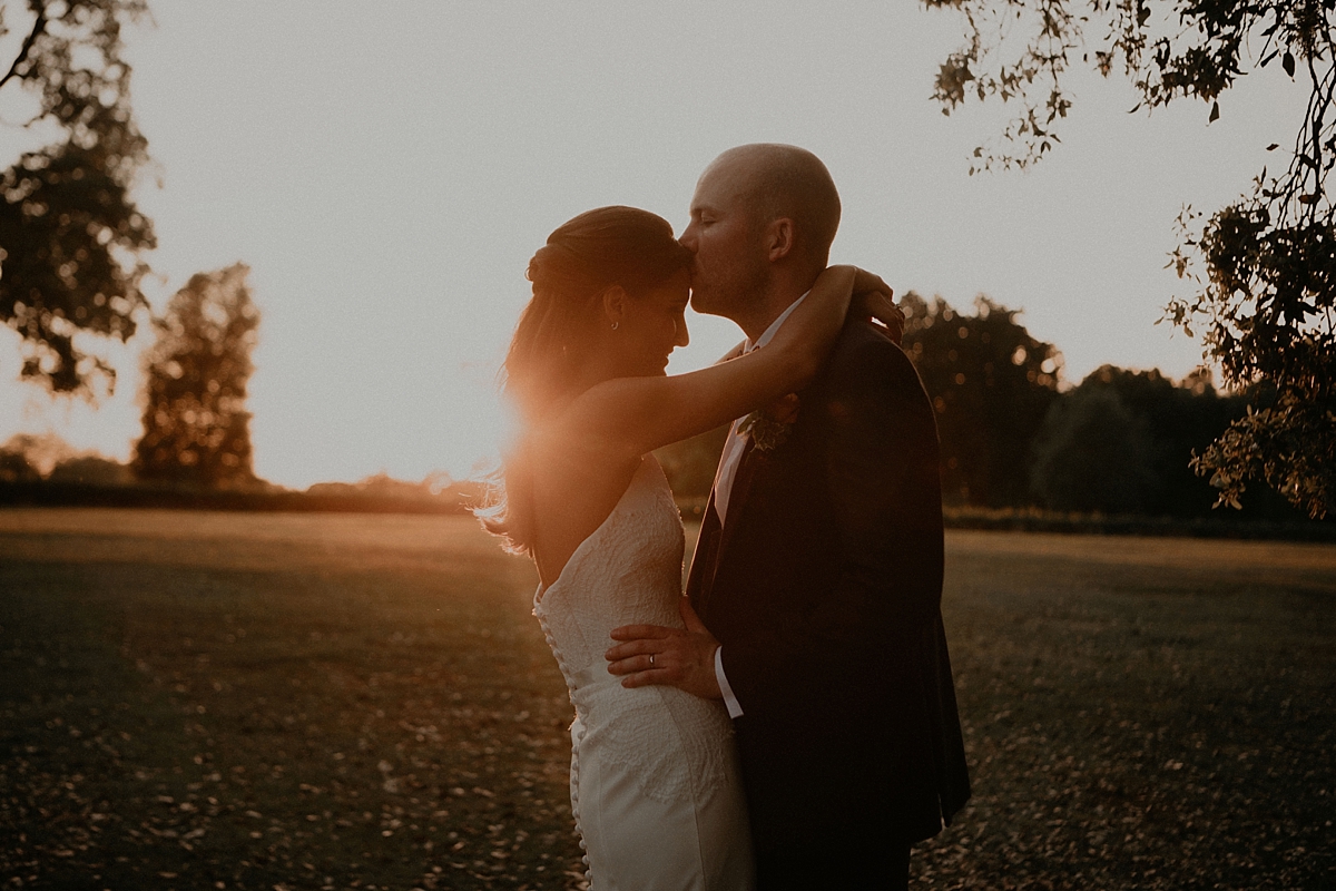 sunset golden hour couple portrait pose bride groom braxted park wedding photography essex