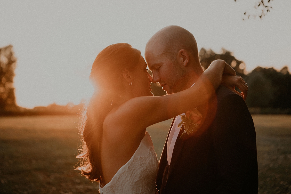 sunset golden hour couple portrait pose bride groom braxted park wedding photography essex