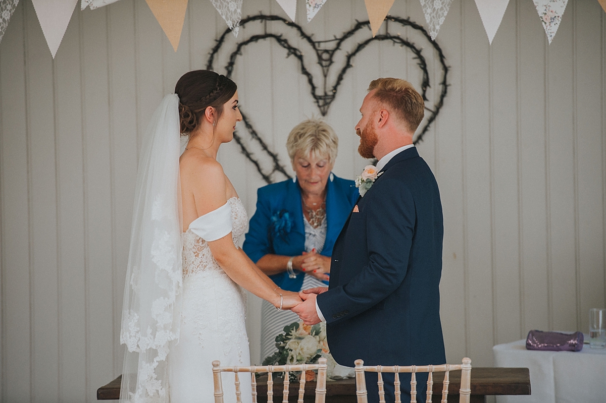 Houchins wedding ceremony bride and groom say i do
