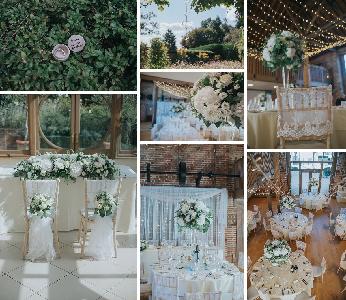 styling details and reception ideas for wedding at gaynes park