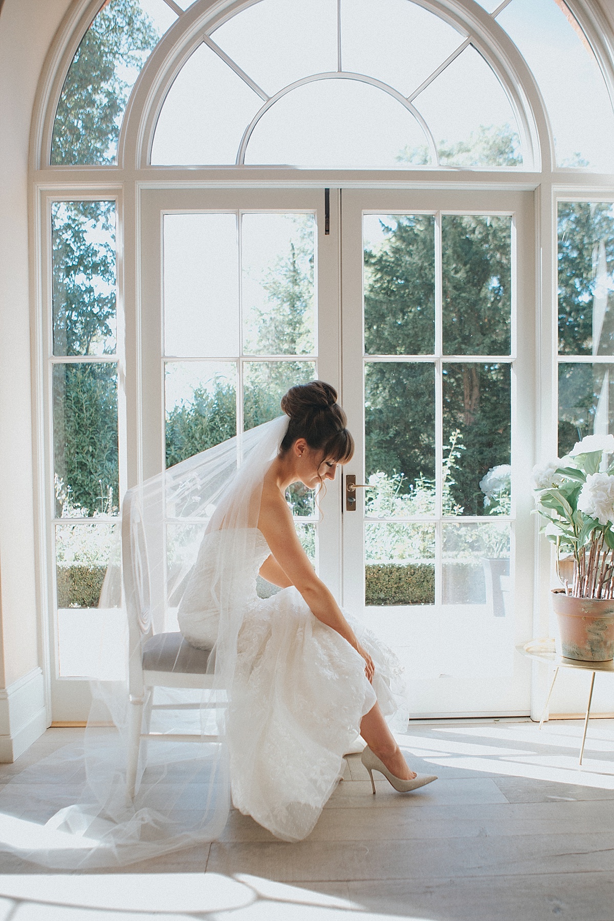 gaynes park wedding bride
