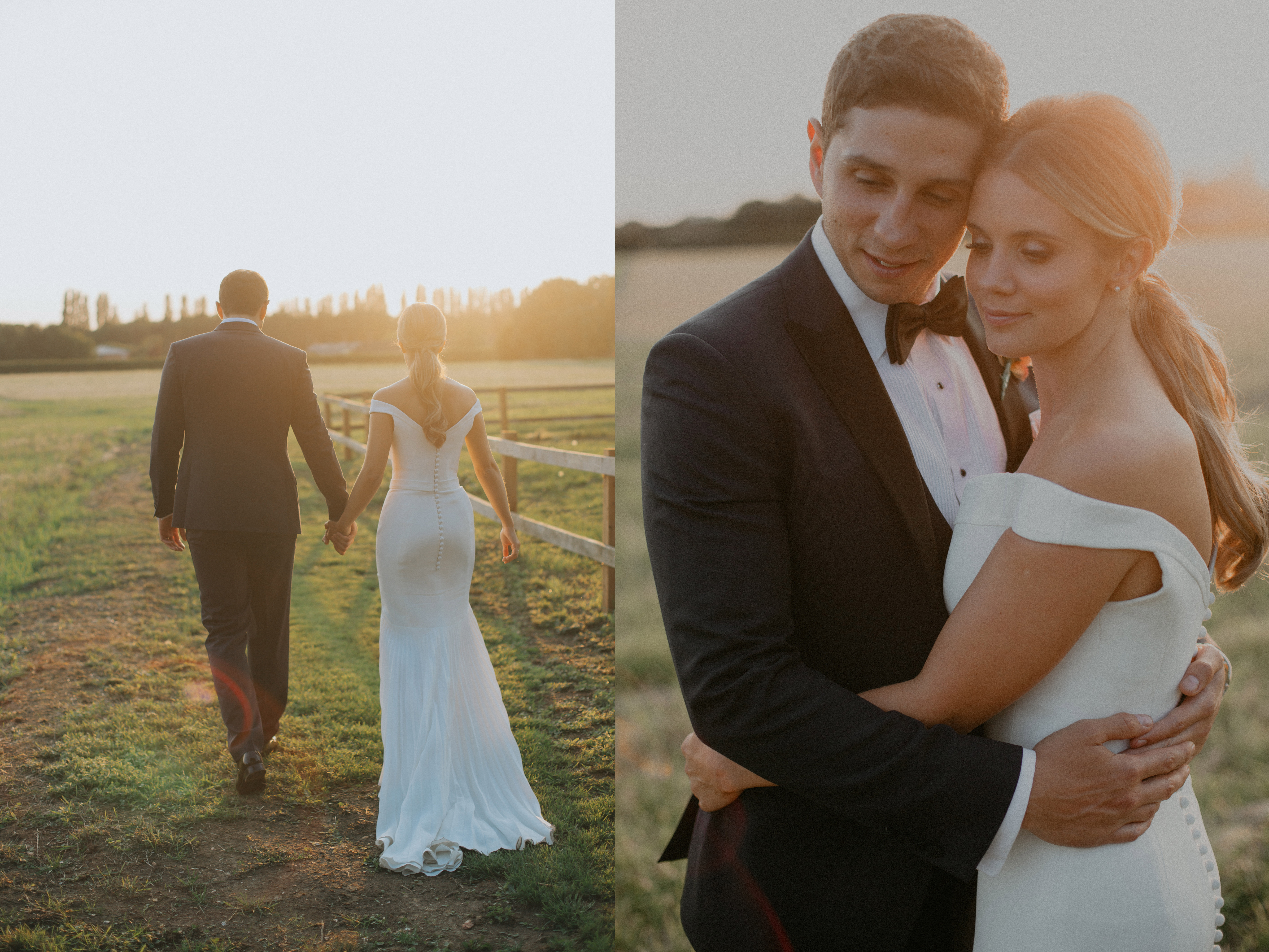 granary estates bride groom wedding photography sunset 