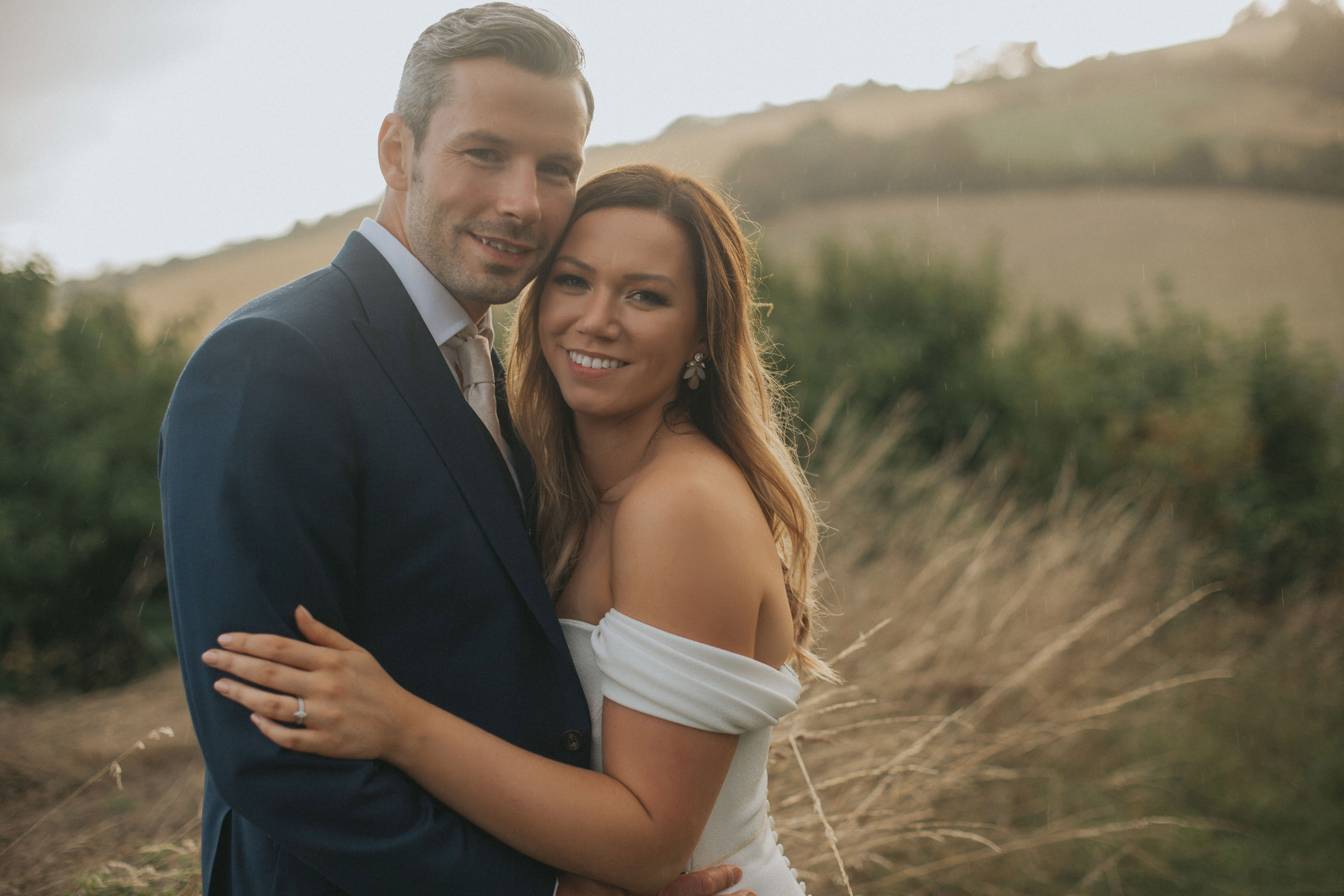 luxury fine art wedding photography bride groom upwaltham barns golden hour