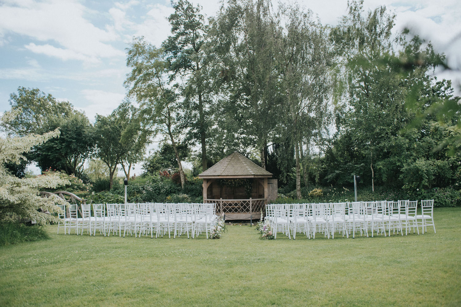 Outdoor wedding ceremony south farm