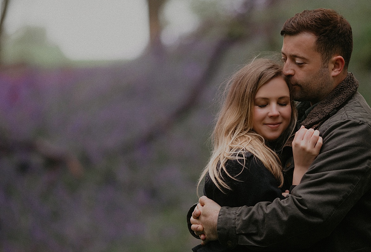 bluebell woods engagement photography pre wedding couple portraits