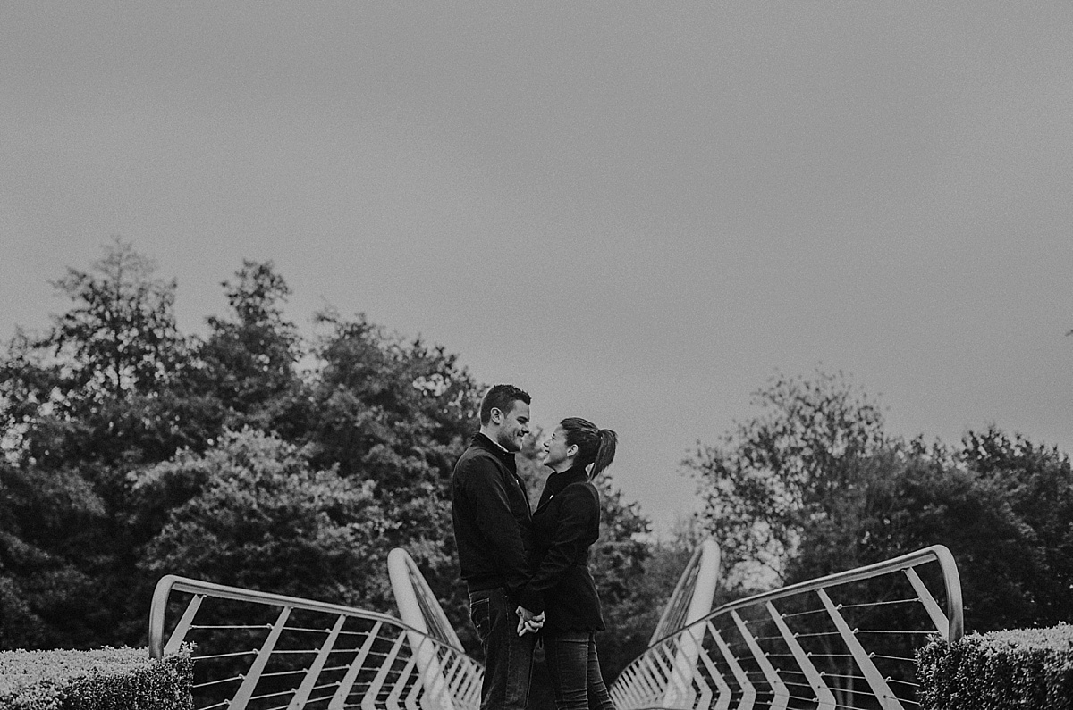 Painshill park engagement pre wedding photography bridge