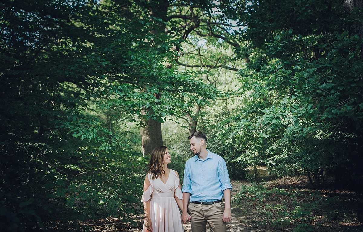 epping forest engagement photography essex couple portraits