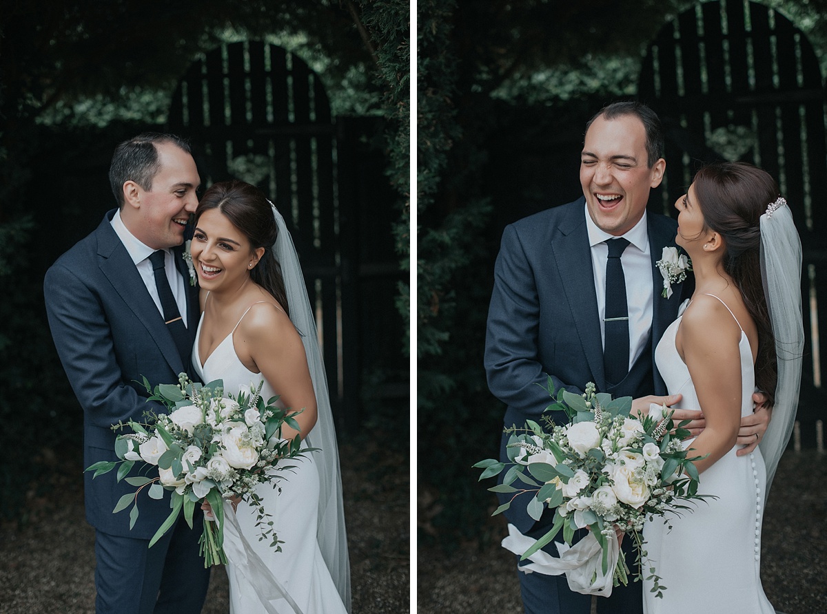 gaynes park wedding photography bride groom portrait essex venue