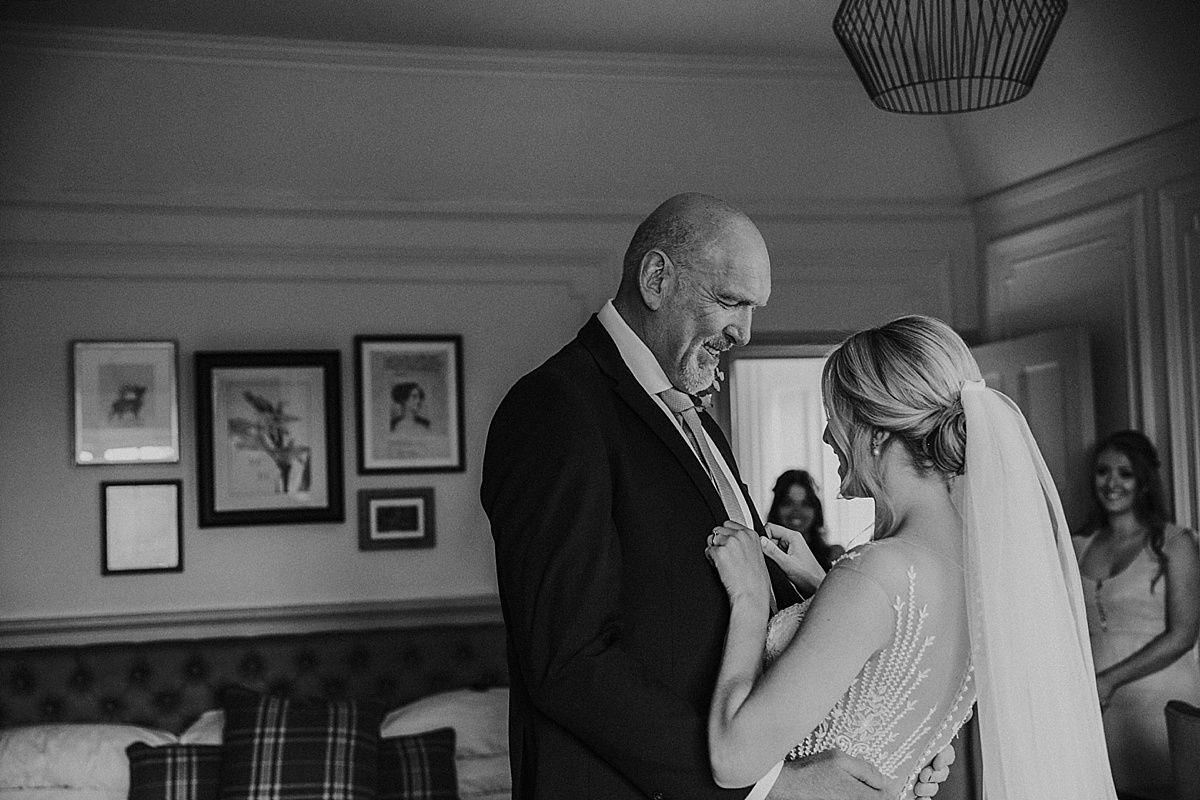 horsley towers wedding photography surrey photographer father of the bride
