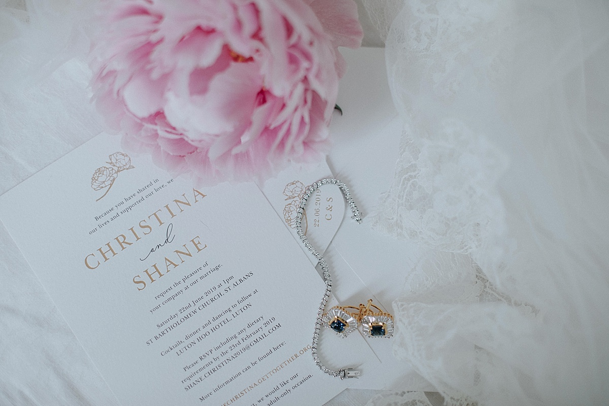invitation wedding peony luton hoo wedding
