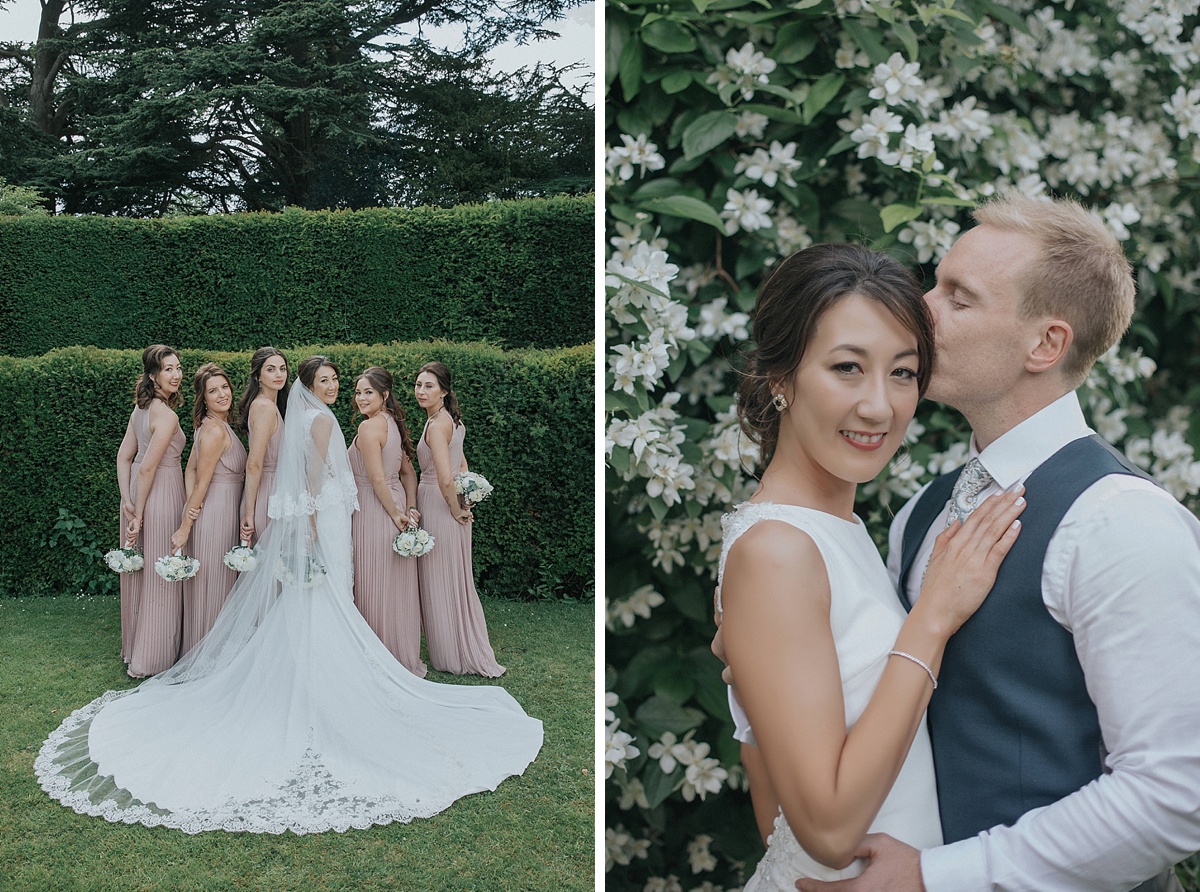 luton hoo bedfordshire wedding bride groom bridesmaids