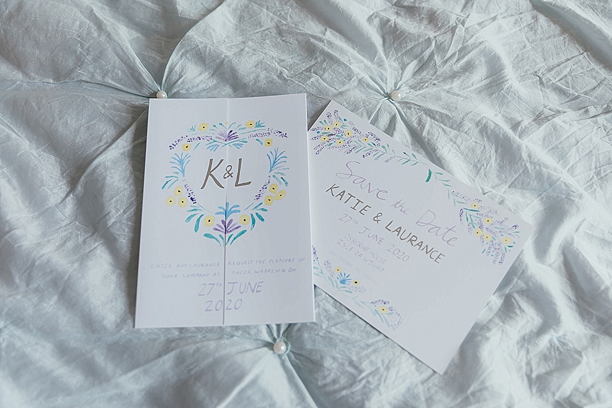 isle of wight wedding invitation