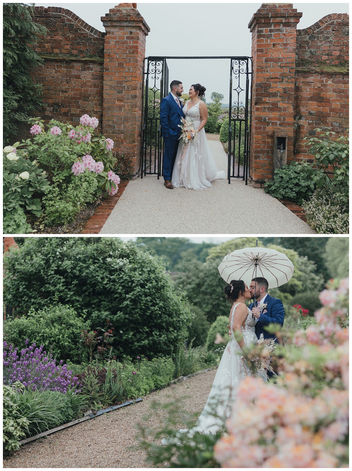 Rain at Gaynes Park wedding
