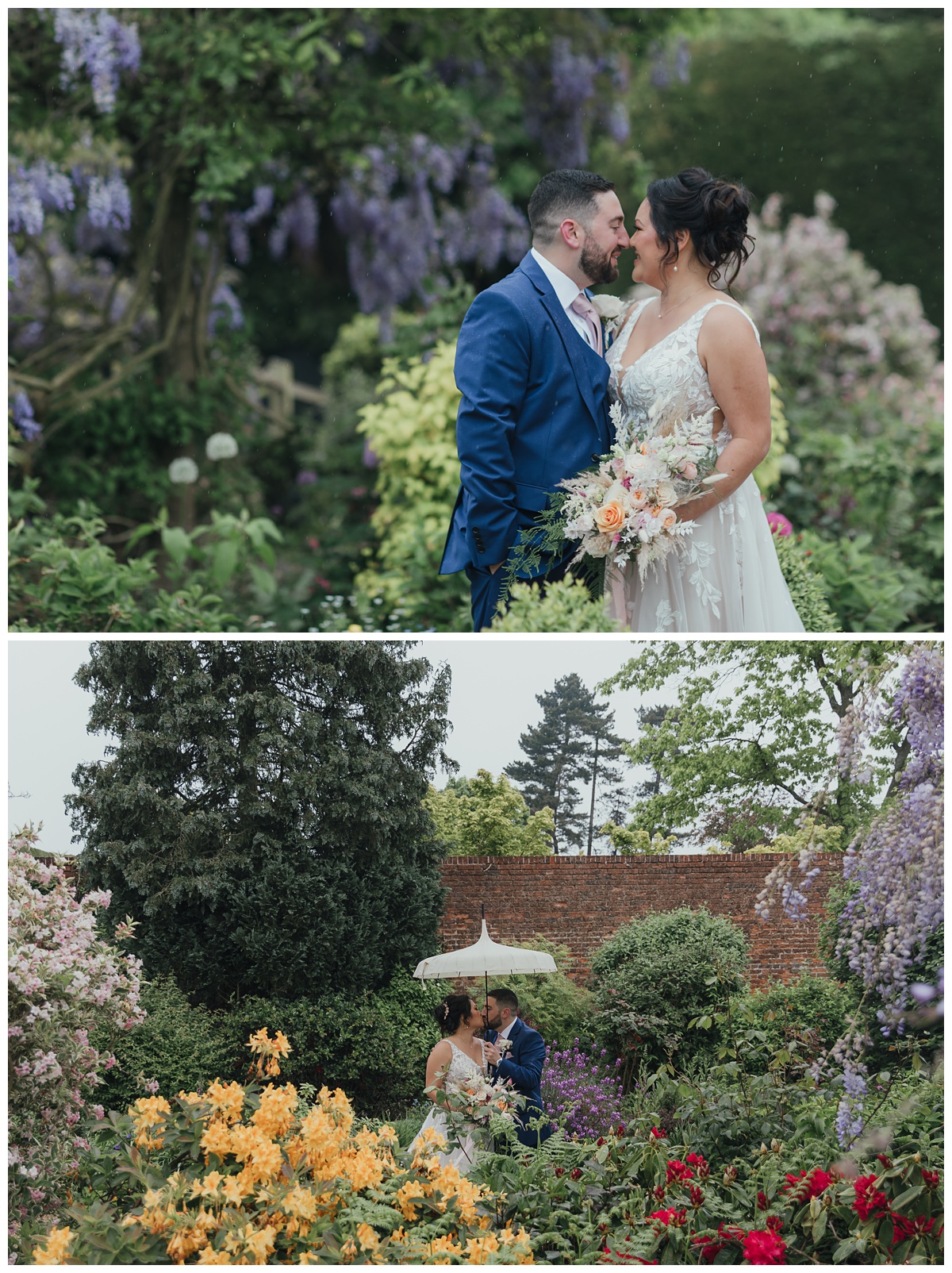 Rain at Gaynes Park wedding