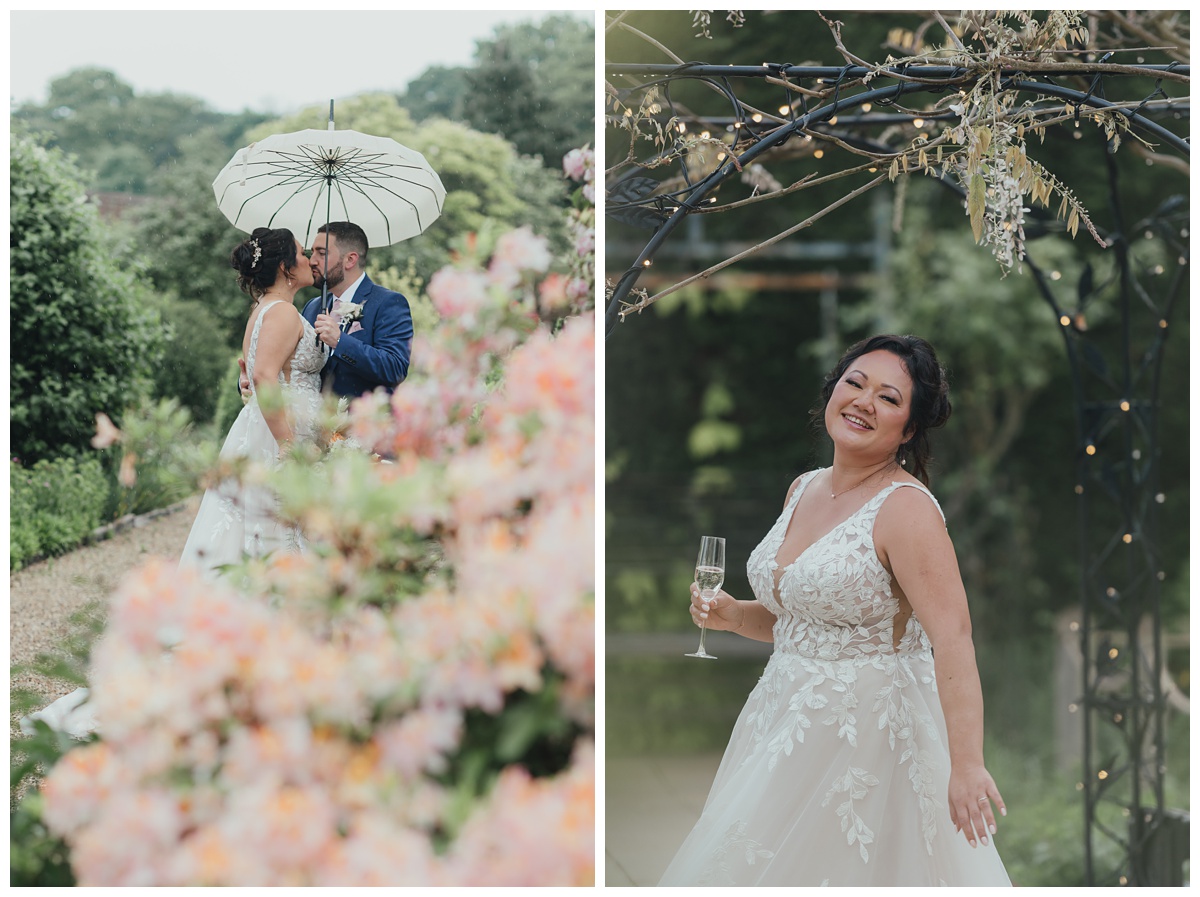 Rain at Gaynes Park wedding