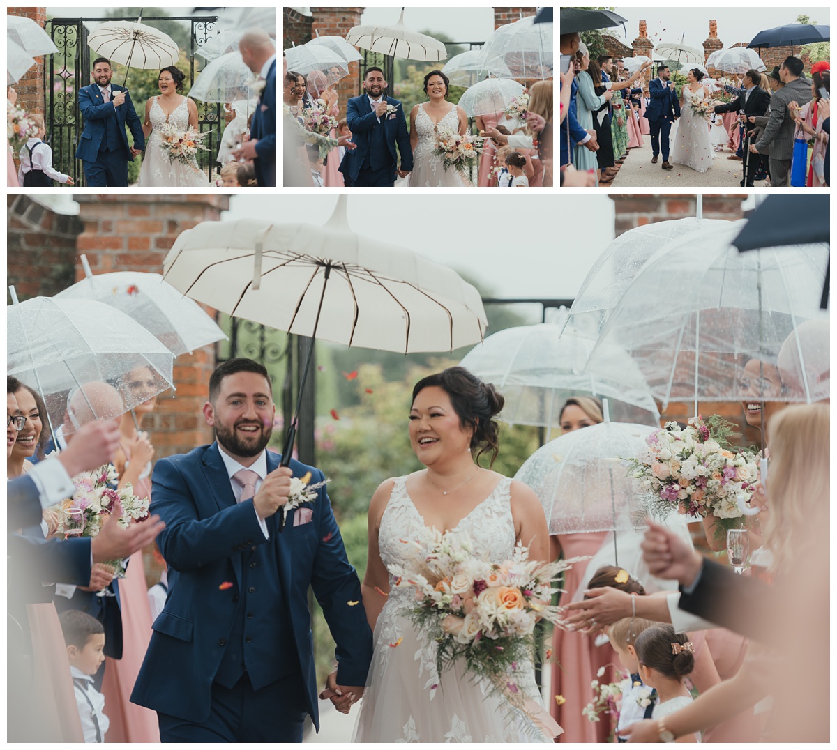 Rain at Gaynes Park wedding