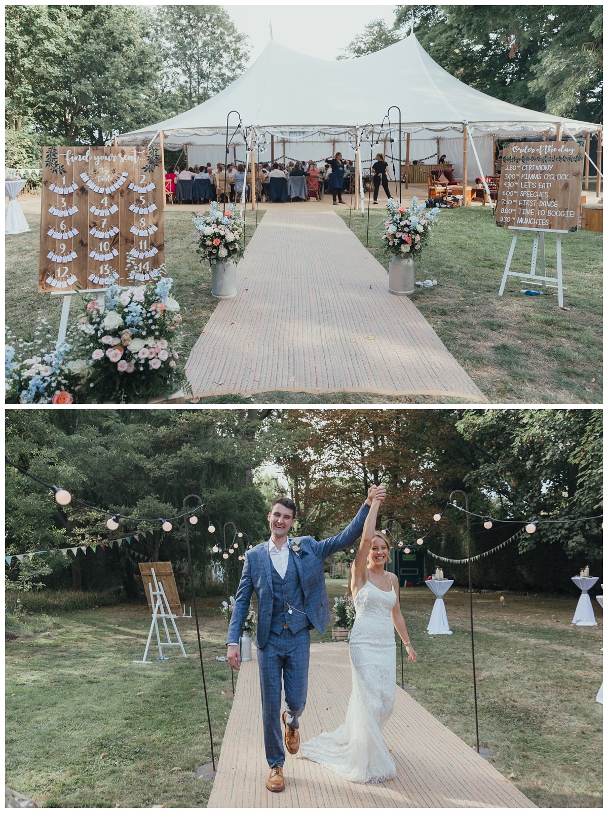 Marquee wedding photography