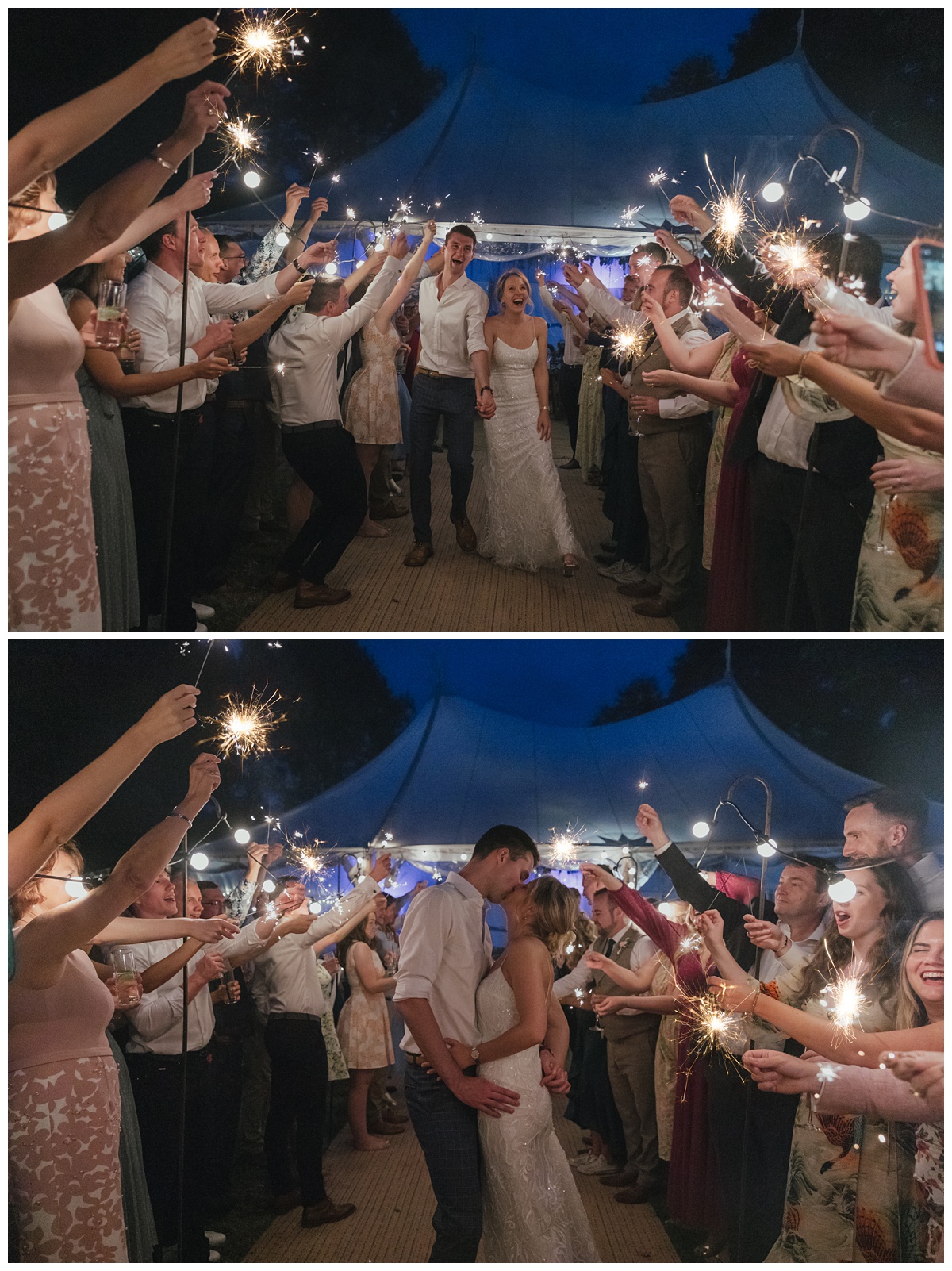Sparkler wedding photo