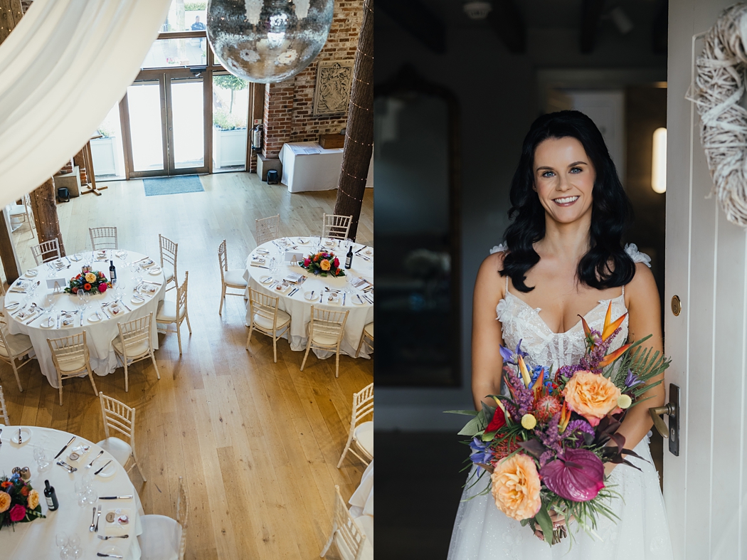 Tropical inspired summer wedding at Gaynes Park