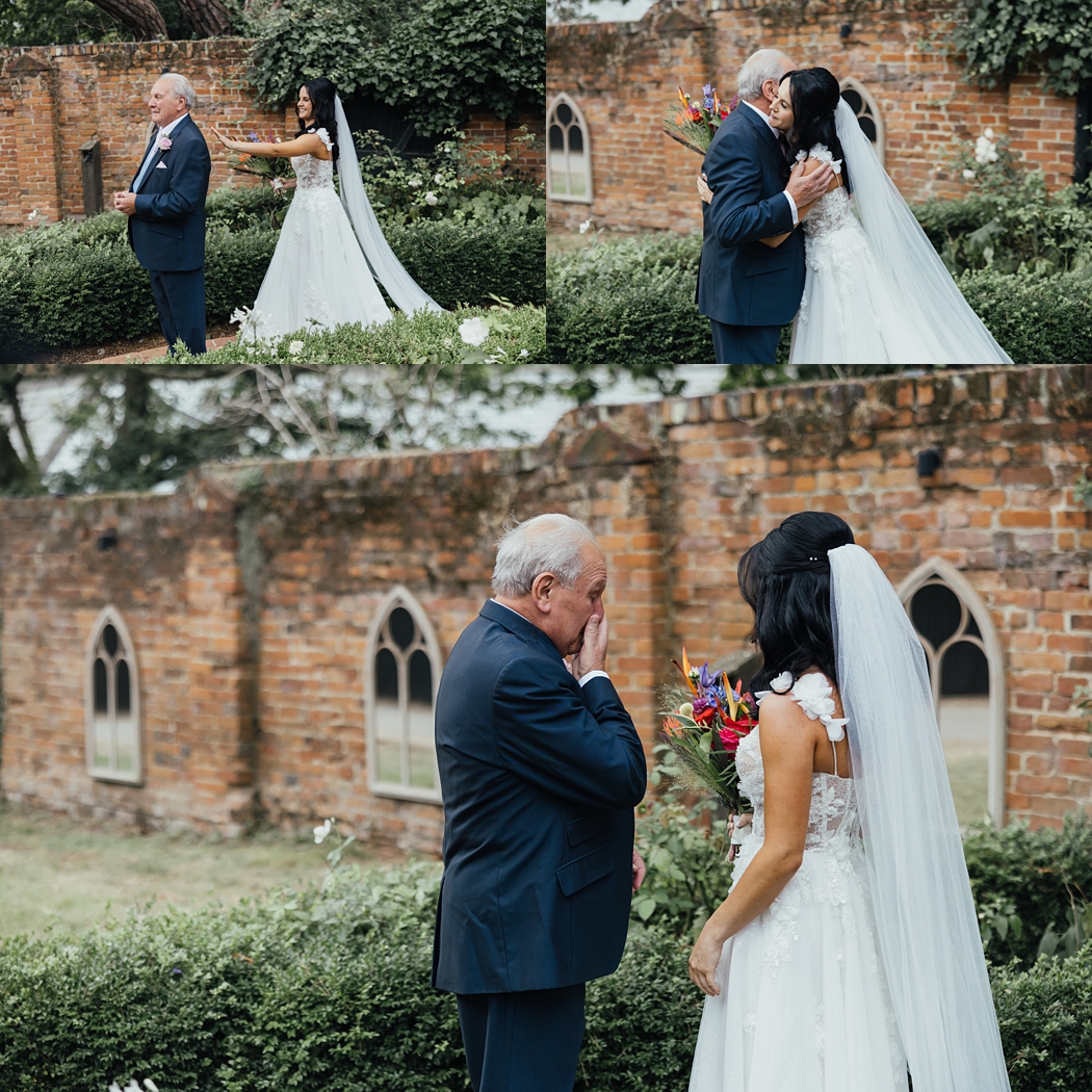 Tropical inspired summer wedding at Gaynes Park