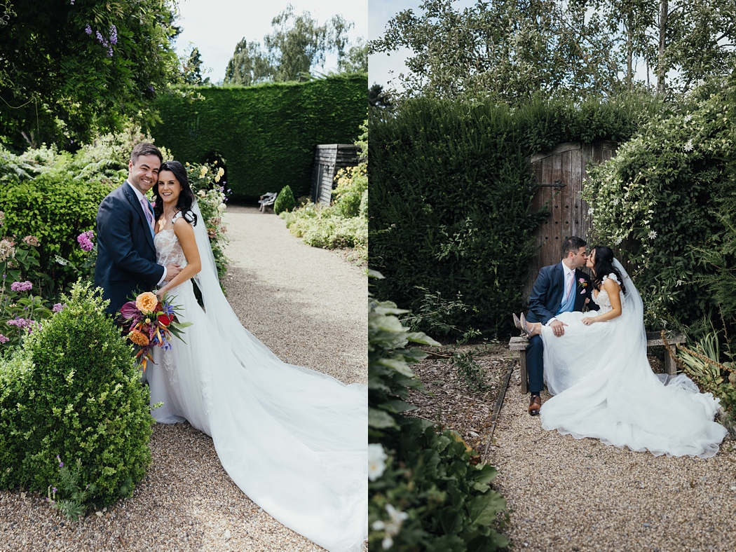 Tropical inspired summer wedding at Gaynes Park