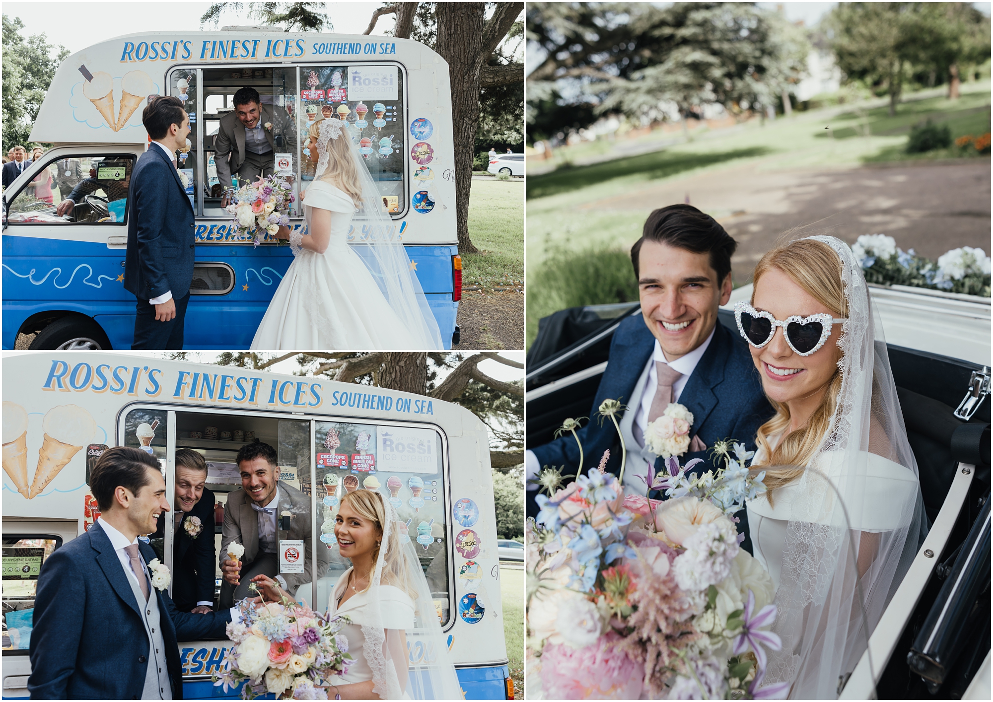 Rossis ice cream southend wedding