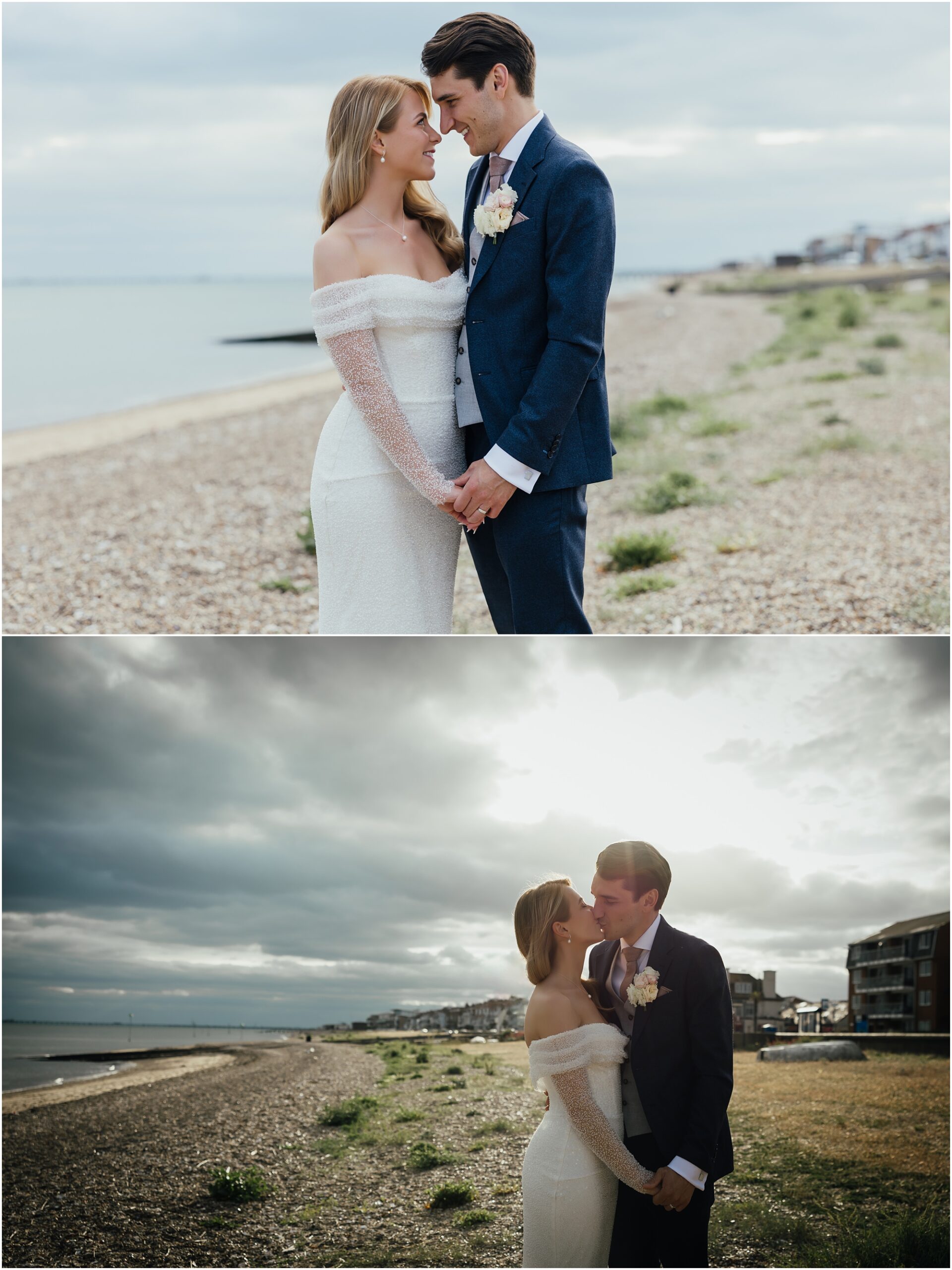 June Roslin Beach wedding
